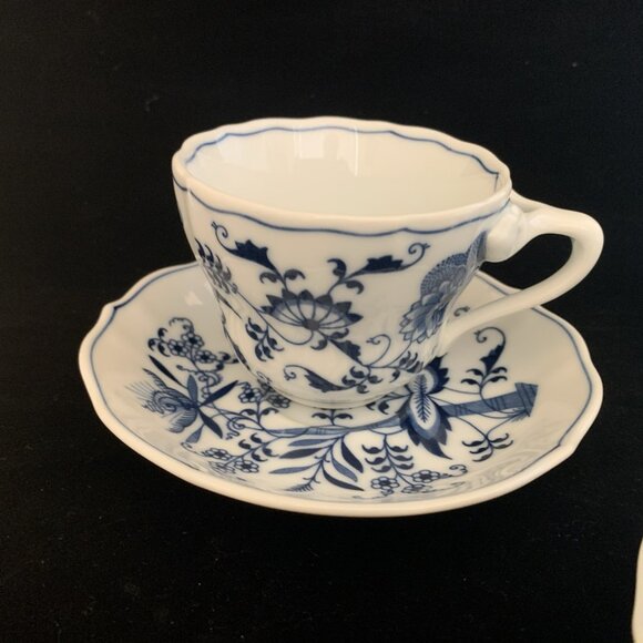 3 Blue Danube Porcelain Coffee Cups w/Saucers Japan Demitasse Rectangle Mark - Picture 3 of 10